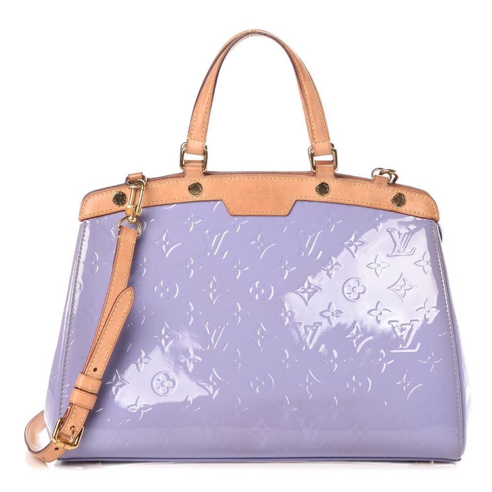Louis Vuitton Lavender Patent Monogram Shoulder Bag with Vachetta Trim
